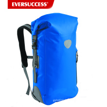 Tarpaulin Waterproof Backpack: 500D PVC, 35L with Welded Seams, Reflective Trim, Padded Back Support